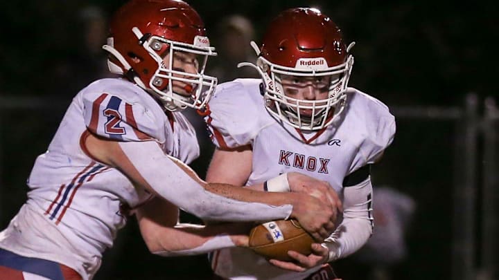 Knox's Myles Mclaughlin (2) is already lighting up the record books in early season play. Knox's Myles Mclaughlin (2) is already lighting up the record books in early season play.