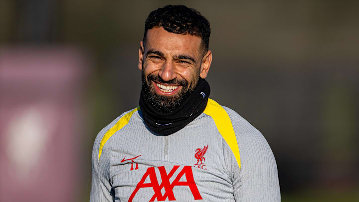 Mohamed Salah was all smiles in training ahead of Liverpool's match vs. Real Madrid in the Champions League Mohamed Salah was all smiles in training ahead of Liverpool's match vs. Real Madrid in the Champions League