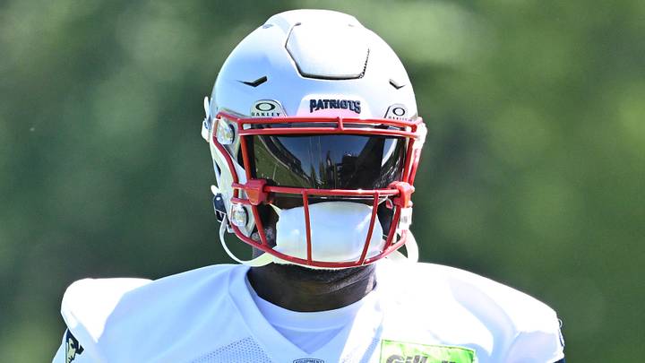 Jun 9, 2026; Foxborough, MA, USA; New England Patriots wide receiver Kayshon Boutte (9) runs with the ball at minicamp at Gillette Stadium. Mandatory Credit: Eric Canha-Imagn Images Jun 9, 2026; Foxborough, MA, USA; New England Patriots wide receiver Kayshon Boutte (9) runs with the ball at minicamp at Gillette Stadium. Mandatory Credit: Eric Canha-Imagn Images