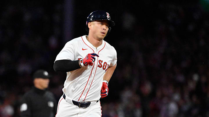 Sep 17, 2025; Boston, Massachusetts, USA; Boston Red Sox right fielder Rob Refsnyder (30) round the bases after hitting a one run home run against the Athletics during the second inning at Fenway Park. Mandatory Credit: Eric Canha-Imagn Images Sep 17, 2025; Boston, Massachusetts, USA; Boston Red Sox right fielder Rob Refsnyder (30) round the bases after hitting a one run home run against the Athletics during the second inning at Fenway Park. Mandatory Credit: Eric Canha-Imagn Images