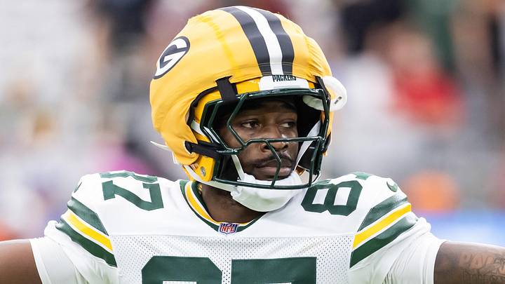 Oct 19, 2025; Glendale, Arizona, USA; Green Bay Packers wide receiver Romeo Doubs (87) against the Arizona Cardinals at State Farm Stadium. Mandatory Credit: Mark J. Rebilas-Imagn Images Oct 19, 2025; Glendale, Arizona, USA; Green Bay Packers wide receiver Romeo Doubs (87) against the Arizona Cardinals at State Farm Stadium. Mandatory Credit: Mark J. Rebilas-Imagn Images