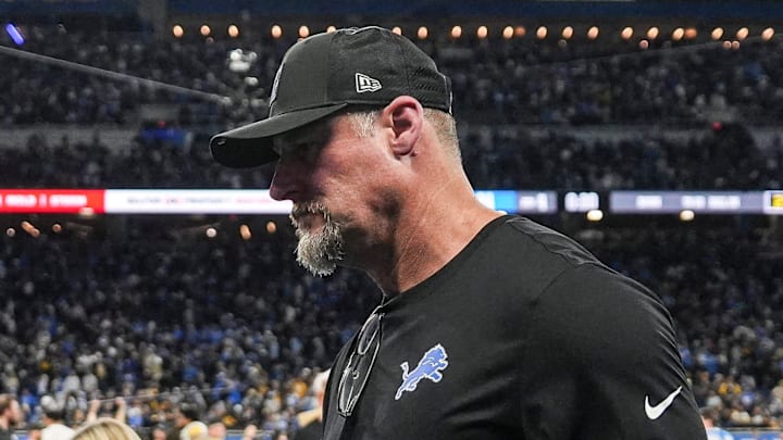 Detroit Lions head coach Dan Campbell walks off the field after 29-24 loss to Pittsburgh Steelers Detroit Lions head coach Dan Campbell walks off the field after 29-24 loss to Pittsburgh Steelers