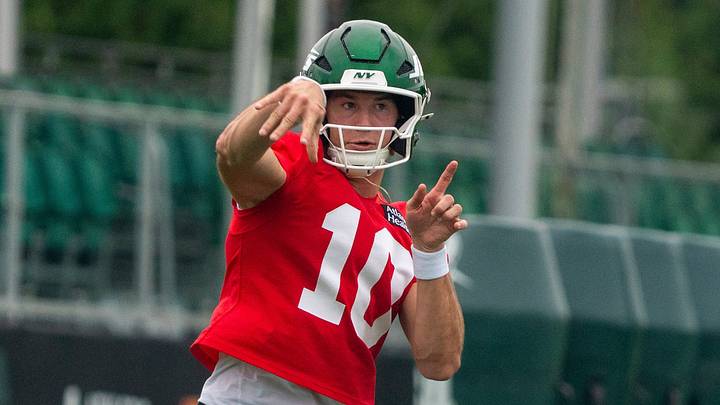 New York Jets quarterback Cade Klubnik