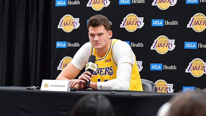 Sep 28, 2026; El Segundo, CA, USA; Los Angeles Lakers player Walker Kessler (14) during media day at UCLA Health Training Center. Mandatory Credit: Gary A. Vasquez-Imagn Images Sep 28, 2026; El Segundo, CA, USA; Los Angeles Lakers player Walker Kessler (14) during media day at UCLA Health Training Center. Mandatory Credit: Gary A. Vasquez-Imagn Images