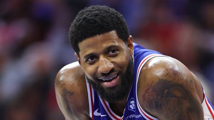 Former Philadelphia 76ers forward Paul George (8).