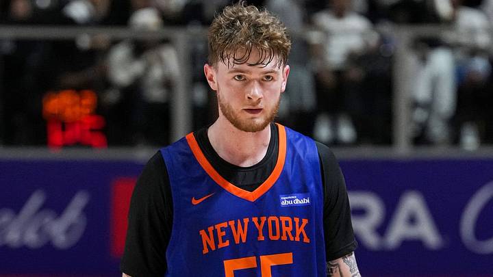 Tyler Nickel #55 of the New York Knicks. Copyright 2026 NBAE (Photo by Ryan Stetz/NBAE via Getty Images) Tyler Nickel #55 of the New York Knicks. Copyright 2026 NBAE (Photo by Ryan Stetz/NBAE via Getty Images)