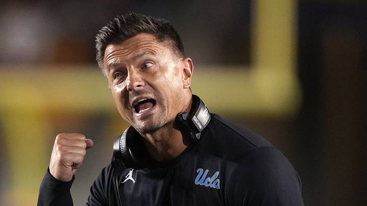Sep 5, 2026; Berkeley, California, USA; UCLA Bruins head coach Bob Chesney yells during the second quarter against the California Golden Bears at California Memorial Stadium. Mandatory Credit: Darren Yamashita-Imagn Images Sep 5, 2026; Berkeley, California, USA; UCLA Bruins head coach Bob Chesney yells during the second quarter against the California Golden Bears at California Memorial Stadium. Mandatory Credit: Darren Yamashita-Imagn Images