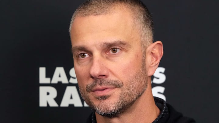 Feb 25, 2025; Indianapolis, IN, USA; Las Vegas Raiders general manager John Spytek on radio row during the NFL Scouting Combine at the Indiana Convention Center. Mandatory Credit: Kirby Lee-Imagn Images Feb 25, 2025; Indianapolis, IN, USA; Las Vegas Raiders general manager John Spytek on radio row during the NFL Scouting Combine at the Indiana Convention Center. Mandatory Credit: Kirby Lee-Imagn Images