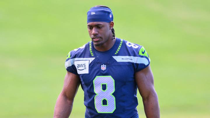 Jun 9, 2026; Renton, WA, USA; Seattle Seahawks running back Jadarian Price (8) Mandatory Credit: Steven Bisig-Imagn Images