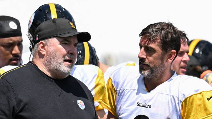 Pittsburgh Steelers head coach Mike McCarthy, QB Aaron Rodgers Pittsburgh Steelers head coach Mike McCarthy, QB Aaron Rodgers