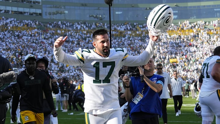 Packers kicker Brandon McManus celebrates after kicking the game-winning field goal against Houston last year. Packers kicker Brandon McManus celebrates after kicking the game-winning field goal against Houston last year.