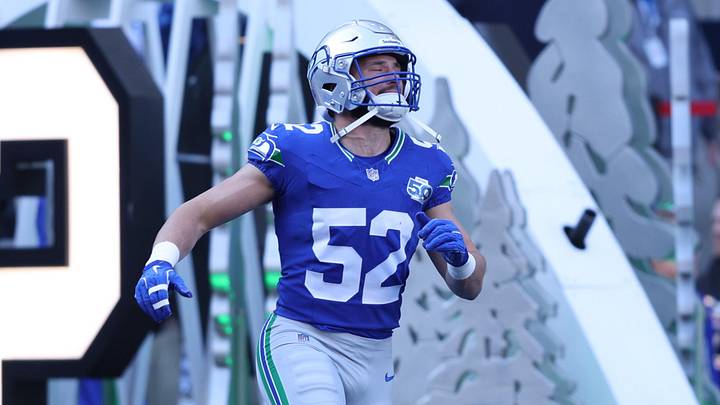 Nov 30, 2025; Seattle, Washington, USA; Seattle Seahawks linebacker Patrick O'Connell (52) warms up before the game against the Minnesota Vikings at Lumen Field. Mandatory Credit: Kevin Ng-Imagn Images Nov 30, 2025; Seattle, Washington, USA; Seattle Seahawks linebacker Patrick O'Connell (52) warms up before the game against the Minnesota Vikings at Lumen Field. Mandatory Credit: Kevin Ng-Imagn Images