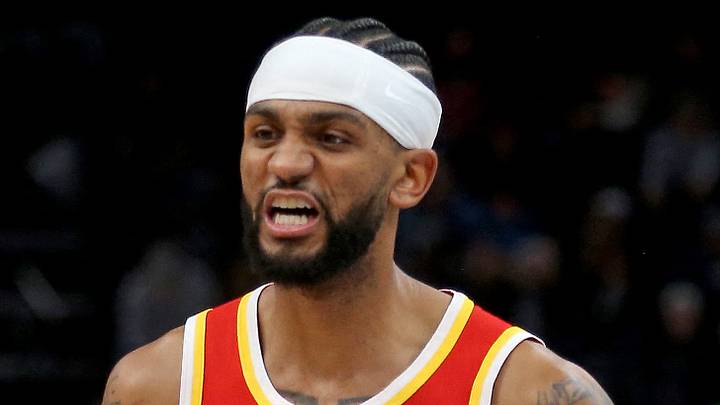 Atlanta Hawks guard Nickeil Alexander-Walker (7) reacts against the Memphis Grizzlies at FedExForum on January 21, 2026. Atlanta Hawks guard Nickeil Alexander-Walker (7) reacts against the Memphis Grizzlies at FedExForum on January 21, 2026.