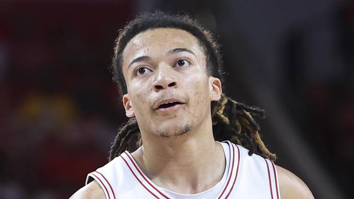 Houston Cougars guard Kingston Flemings reacts against the New Orleans Privateers at Fertitta Center on December 13, 2025.