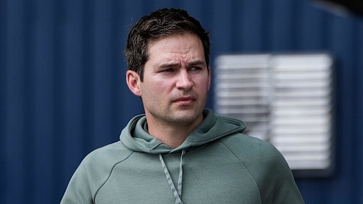 Detroit Tigers president of baseball operation Scott Harris during spring training at TigerTown in Lakeland, Fla. on Sunday, Feb. 16, 2025.