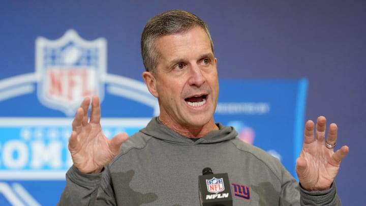 New York Giants coach John Harbaugh