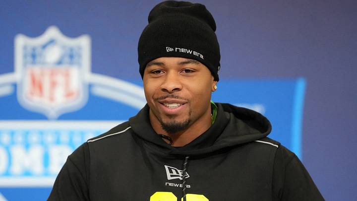 Feb 25, 2026; Indianapolis, IN, USA; Missouri linebacker Josiah Trotter (LB26) speaks during the NFL Scouting Combine at the Indiana Convention Center. Mandatory Credit: Kirby Lee-Imagn Images Feb 25, 2026; Indianapolis, IN, USA; Missouri linebacker Josiah Trotter (LB26) speaks during the NFL Scouting Combine at the Indiana Convention Center. Mandatory Credit: Kirby Lee-Imagn Images
