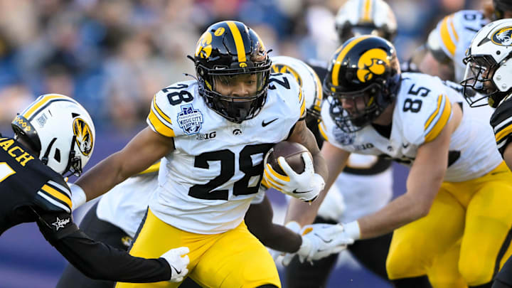 Iowa running back Kamari Moulton Iowa running back Kamari Moulton