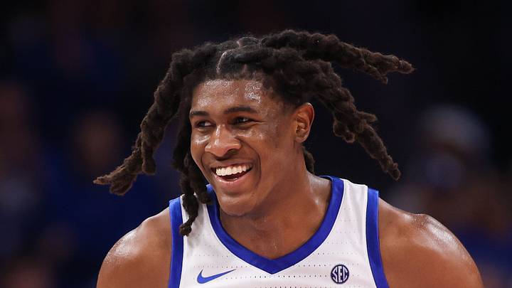 Dec 20, 2025; Atlanta, Georgia, USA; Kentucky Wildcats forward Jayden Quaintance (21) shows emotion against the St. John Red Storm in the second half at State Farm Arena. Mandatory Credit: Brett Davis-Imagn Images Dec 20, 2025; Atlanta, Georgia, USA; Kentucky Wildcats forward Jayden Quaintance (21) shows emotion against the St. John Red Storm in the second half at State Farm Arena. Mandatory Credit: Brett Davis-Imagn Images