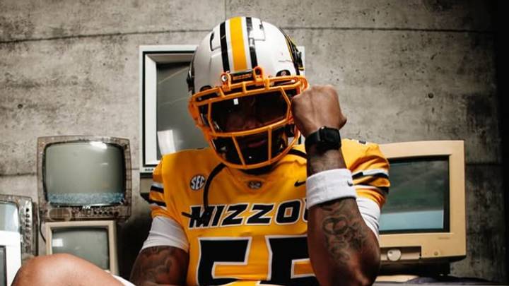 Cass Technical offensive lineman Khalief Canty on his official visit to the University of Missouri on Sunday, June 22. 
