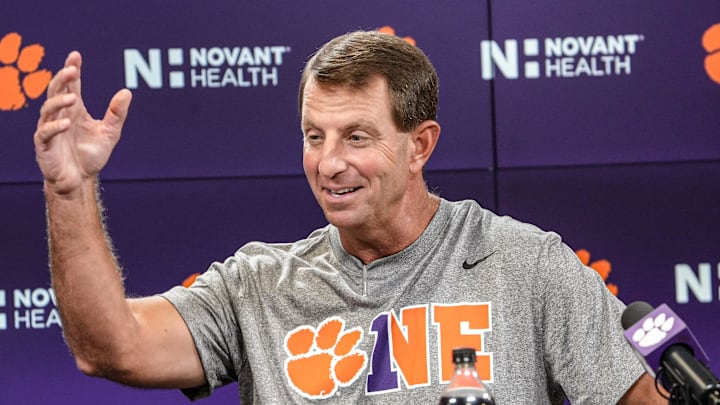 Clemson Tigers head coach Dabo Swinney met with the media ahead of the opening of Fall Camp.