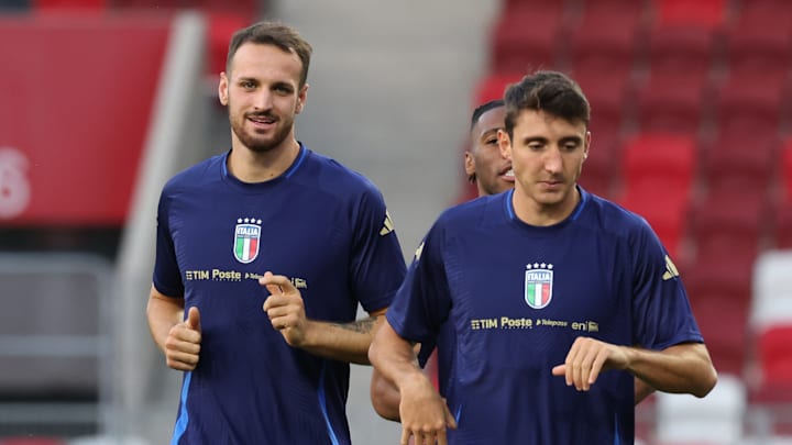 Italy defensive duo Federico Gatti (left) and Andrea Cambiaso could make a summer exit from Juventus