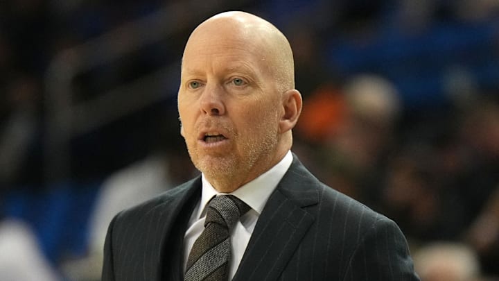 Dec 17, 2024; Los Angeles, California, USA; UCLA Bruins head coach Mick Cronin reacts in the first half against the Prairie View A&M Panthers at Pauley Pavilion presented by Wescom. Mandatory Credit: Kirby Lee-Imagn Images Dec 17, 2024; Los Angeles, California, USA; UCLA Bruins head coach Mick Cronin reacts in the first half against the Prairie View A&M Panthers at Pauley Pavilion presented by Wescom. Mandatory Credit: Kirby Lee-Imagn Images