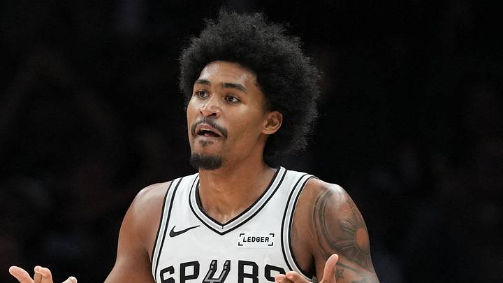 Oct 16, 2026; San Antonio, Texas, USA; San Antonio Spurs guard Dylan Harper (2) reacts after scoring a three-point basket during the second half against the Sacramento Kings at Frost Bank Center. Mandatory Credit: Scott Wachter-Imagn Images Oct 16, 2026; San Antonio, Texas, USA; San Antonio Spurs guard Dylan Harper (2) reacts after scoring a three-point basket during the second half against the Sacramento Kings at Frost Bank Center. Mandatory Credit: Scott Wachter-Imagn Images