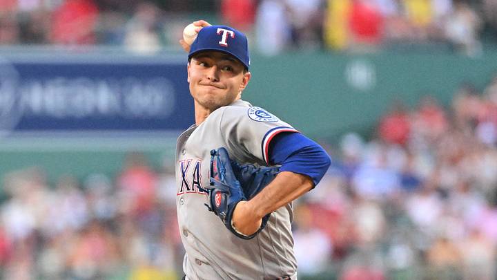 Texas Rangers starting pitcher Jack Leiter. Credit: Eric Canha-Imagn Images