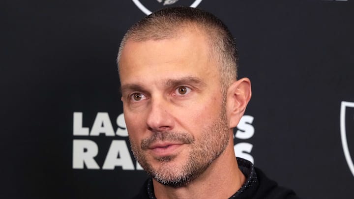 Feb 25, 2025; Indianapolis, IN, USA; Las Vegas Raiders general manager John Spytek on radio row during the NFL Scouting Combine at the Indiana Convention Center. Mandatory Credit: Kirby Lee-Imagn Images Feb 25, 2025; Indianapolis, IN, USA; Las Vegas Raiders general manager John Spytek on radio row during the NFL Scouting Combine at the Indiana Convention Center. Mandatory Credit: Kirby Lee-Imagn Images