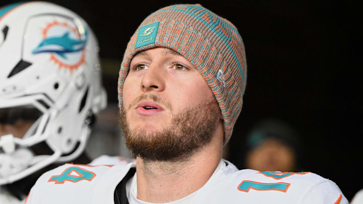 Miami Dolphins quarterback Quinn Ewers