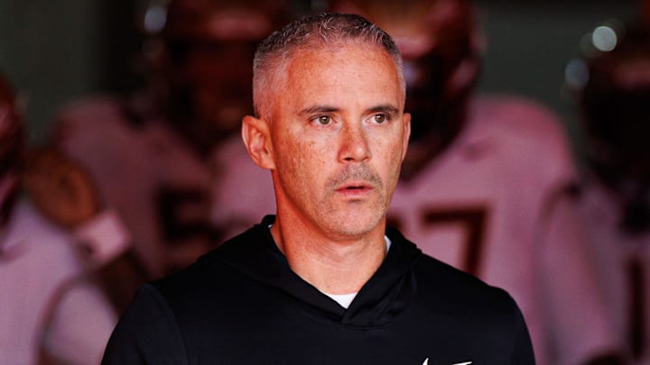 Nov 29, 2025; Gainesville, Florida, USA; Florida State Seminoles head coach Mike Norvell walks out of the tunnel before a game against the Florida Gators at Ben Hill Griffin Stadium. Mandatory Credit: Matt Pendleton-Imagn Images Nov 29, 2025; Gainesville, Florida, USA; Florida State Seminoles head coach Mike Norvell walks out of the tunnel before a game against the Florida Gators at Ben Hill Griffin Stadium. Mandatory Credit: Matt Pendleton-Imagn Images