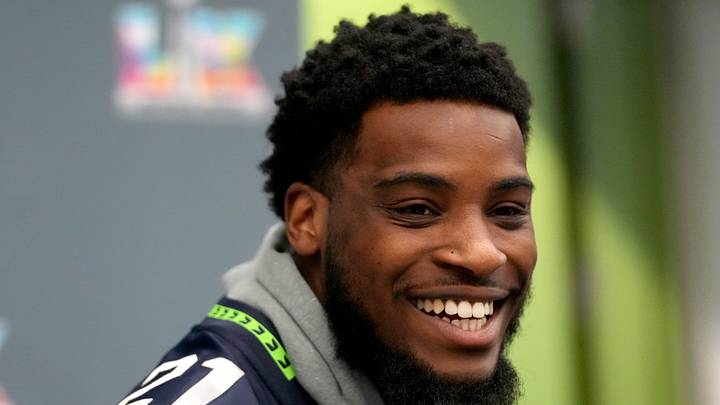 Seattle Seahawks cornerback Devon Witherspoon smiles at the San Jose Convention Center. Seattle Seahawks cornerback Devon Witherspoon smiles at the San Jose Convention Center.