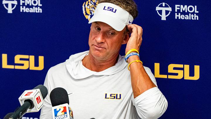 LSU head coach Lane Kiffin answers questions during a press conference after a college football game between Ole Miss and LSU at Vaught-Hemingway Stadium in Oxford, Miss., on Saturday, Sept. 19, 2026. Ole Miss defeated LSU 32-24. LSU head coach Lane Kiffin answers questions during a press conference after a college football game between Ole Miss and LSU at Vaught-Hemingway Stadium in Oxford, Miss., on Saturday, Sept. 19, 2026. Ole Miss defeated LSU 32-24.