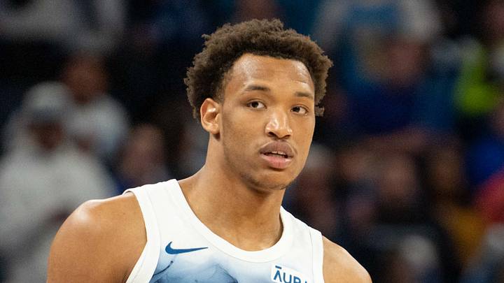 Apr 9, 2024; Minneapolis, Minnesota, USA; Minnesota Timberwolves guard Wendell Moore Jr. (7) during a break against the Washington Wizards in the fourth quarter at Target Center. Mandatory Credit: Matt Blewett-USA TODAY Sports