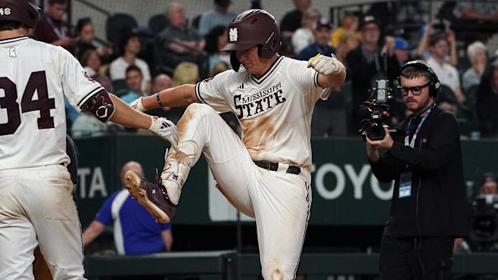 UCLA Bruins against Mississippi State Bulldogs during the Amegy Bank College Baseball Series at Globe Life Field.