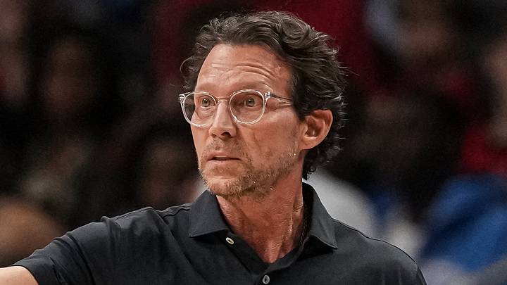 Atlanta Hawks head coach Quin Snyder reacts against the Charlotte Hornets at State Farm Arena on November 23, 2025. Atlanta Hawks head coach Quin Snyder reacts against the Charlotte Hornets at State Farm Arena on November 23, 2025.