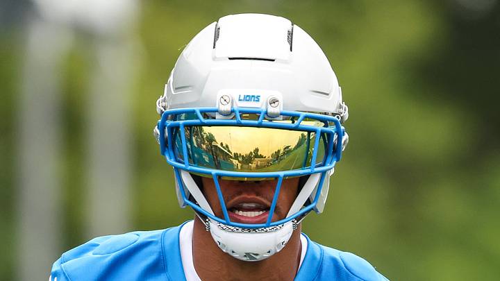 Detroit Lions wide receiver Amon-Ra St. Brown (14). Detroit Lions wide receiver Amon-Ra St. Brown (14).
