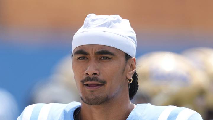 May 2, 2026; Pasadena, CA, USA; UCLA Bruins quarterback Nico Iamaleava (9) reacts during the spring game at Rose Bowl. Mandatory Credit: Kirby Lee-Imagn Images May 2, 2026; Pasadena, CA, USA; UCLA Bruins quarterback Nico Iamaleava (9) reacts during the spring game at Rose Bowl. Mandatory Credit: Kirby Lee-Imagn Images