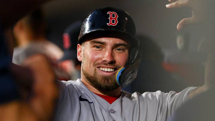Boston Red Sox infielder Caleb Durbin (5).
