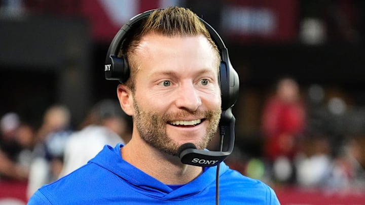 Los Angeles Rams head coach Sean McVay smiles