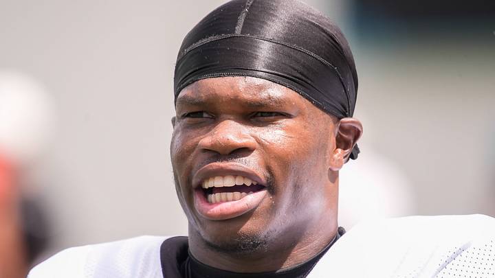 Jacksonville Jaguars Cornerback/Wide Receiver Travis Hunter (12) walks off the field after the Jacksonville Jaguars eighth day of NFL Training Camp at the Miller Electric Center in Jacksonville, Fla., Friday, August 7, 2026.    [Doug Engle/Florida Times-Union]