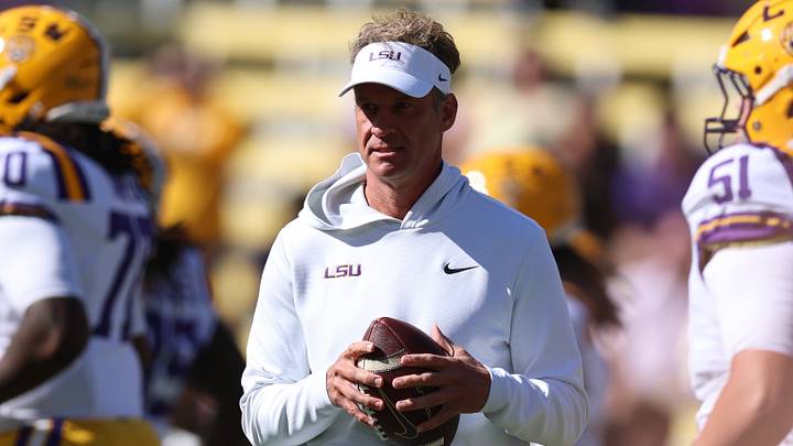 Oct 17, 2026; Baton Rouge, Louisiana, USA; Louisiana State Tigers head coach Lane Kiffin looks on before a game against the Mississippi State Bulldogs at Tiger Stadium. Mandatory Credit: Stephen Lew-Imagn Images Oct 17, 2026; Baton Rouge, Louisiana, USA; Louisiana State Tigers head coach Lane Kiffin looks on before a game against the Mississippi State Bulldogs at Tiger Stadium. Mandatory Credit: Stephen Lew-Imagn Images