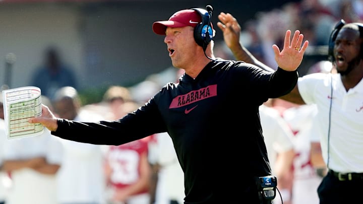 Alabama Crimson Tide head coach Kalen DeBoer