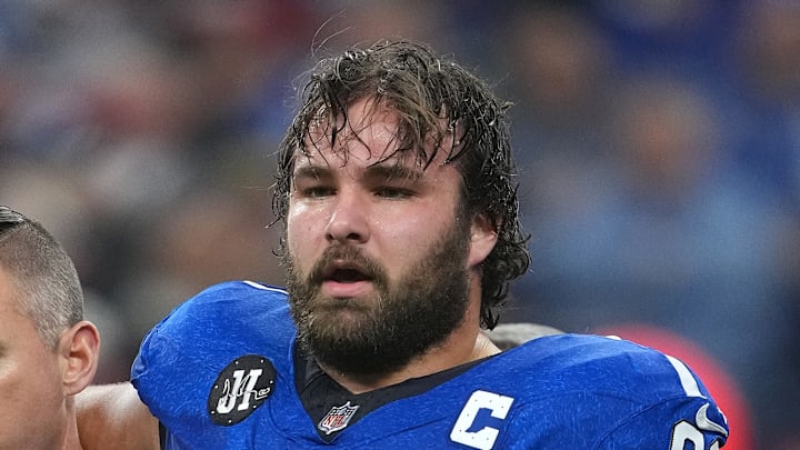Tanor Bortolini of the Indianapolis Colts walks off the field