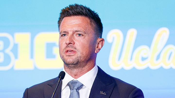 Jul 29, 2026; Chicago, IL, USA; UCLA Football head coach Bob Chesney speaks during Big Ten Media Days at Hilton Chicago. Mandatory Credit: Kamil Krzaczynski-Imagn Images Jul 29, 2026; Chicago, IL, USA; UCLA Football head coach Bob Chesney speaks during Big Ten Media Days at Hilton Chicago. Mandatory Credit: Kamil Krzaczynski-Imagn Images
