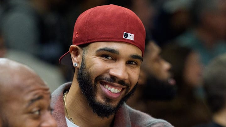 Nov 29, 2025; Minneapolis, Minnesota, USA; Boston Celtics forward Jayson Tatum (0) and forward Xavier Tillman (26) during the third quarter against the Minnesota Timberwolves at Target Center. Mandatory Credit: Matt Blewett-Imagn Images