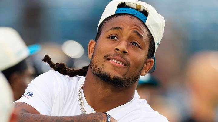 Jacksonville Jaguars safety Antonio Johnson (6) dances before an NFL preseason football matchup at EverBank Stadum on Friday, Aug. 28, 2026 in Jacksonville, Fla. [Corey Perrine/Florida Times-Union]