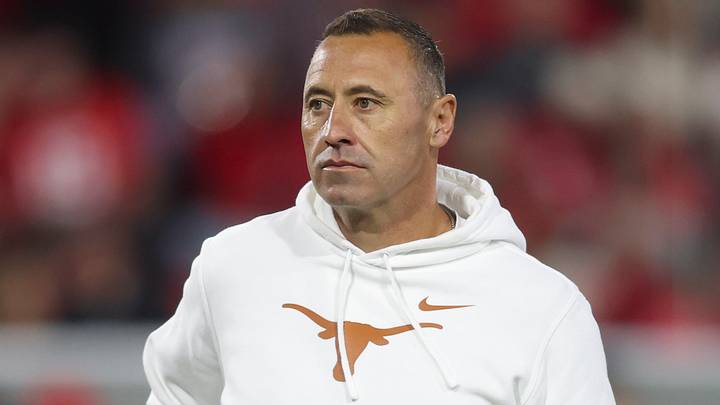 Texas Longhorns head coach Steve Sarkisian looks on prior to a game against the Georgia Bulldogs at Sanford Stadium. Texas Longhorns head coach Steve Sarkisian looks on prior to a game against the Georgia Bulldogs at Sanford Stadium.