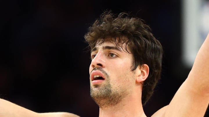 Portland Trail Blazers forward Deni Avdija reacts against the Phoenix Suns.